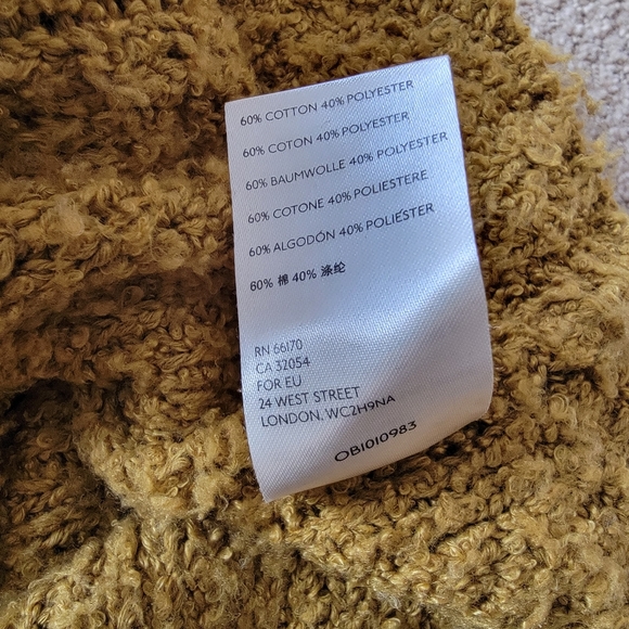 Free People V-neck Pullover Sweater Size S Mustard Yellow - Picture 7 of 8